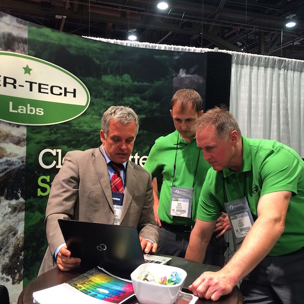 Tony Vertin, CEO for Ver-tech Labs and vehicle washing industry expert could often be seen in the booth and around the exhibit floor. Tony's expertise includes road salt corrosion prevention, reclaim compatible products and chemical product development.