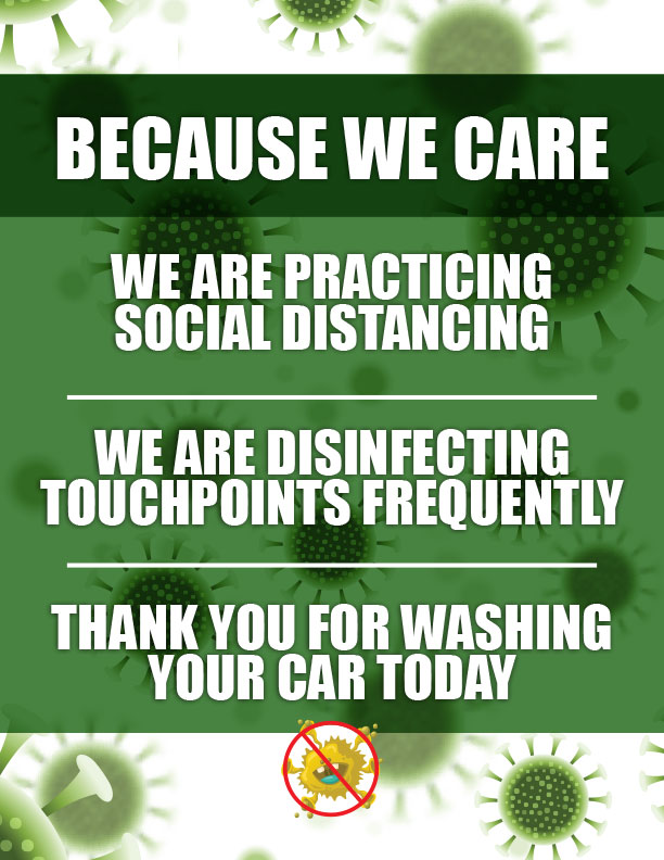 COVID19 Car Wash Poster COVID19 Car Wash Poster