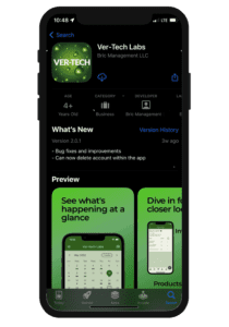 Ver-Tech Labs app is easy to use.