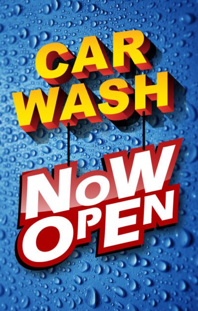 WM Car Wash Open V2 28x44 Signage