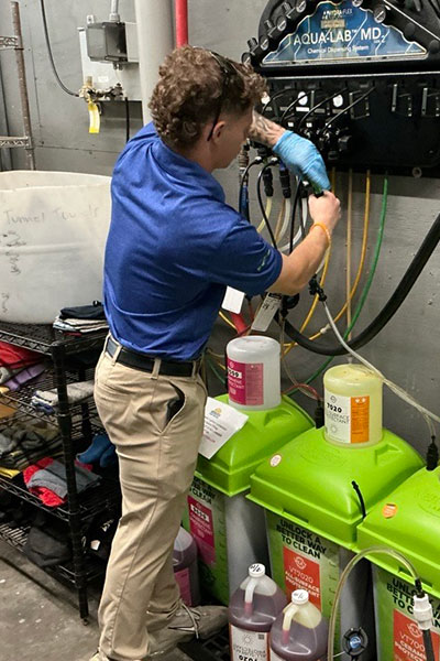 Employee working with Vault products