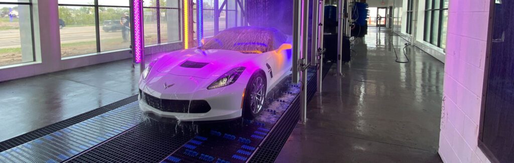 Car going through a wash using Ver-Tech Labs chemicals